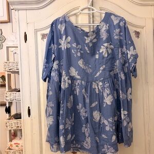 Free People Women's Moon City Printed Babydoll Top